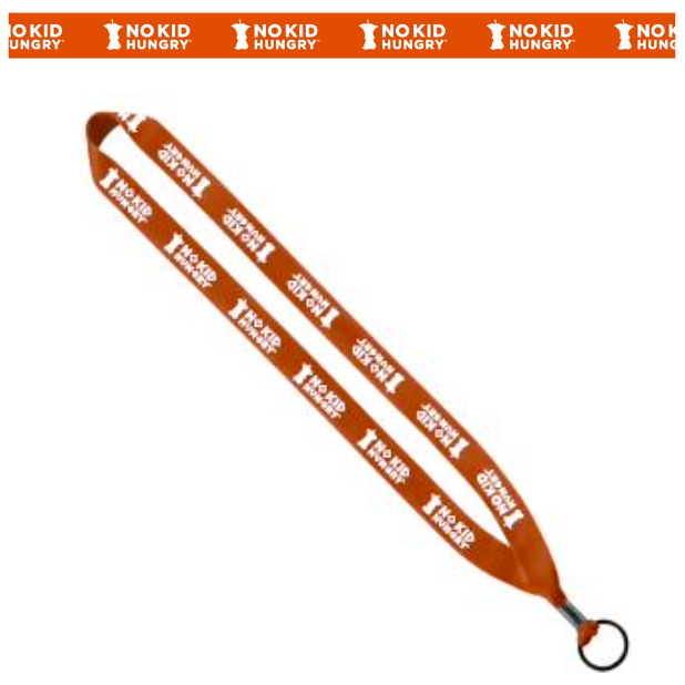 3/4" Polyester Lanyard with Metal Crimp & Split-Ring