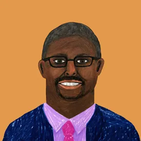 Illustrated image of Dr. Monte Stewart.