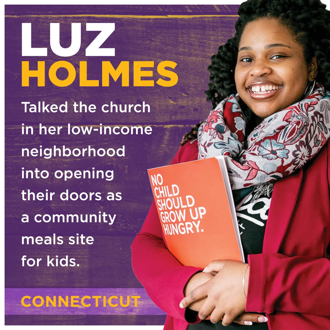 Luz Holmes turned her church into a meals site for kids in her community.