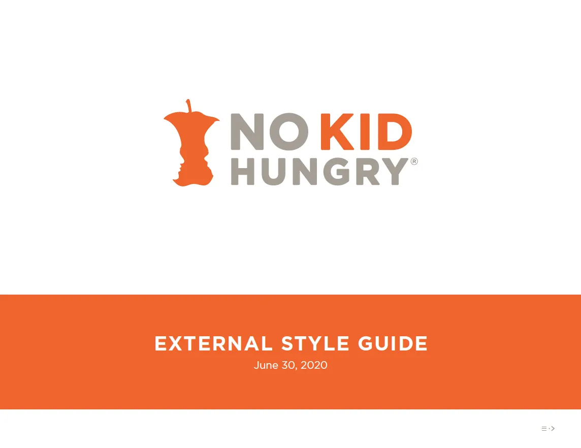 No Kid Hungry Brand Guidelines