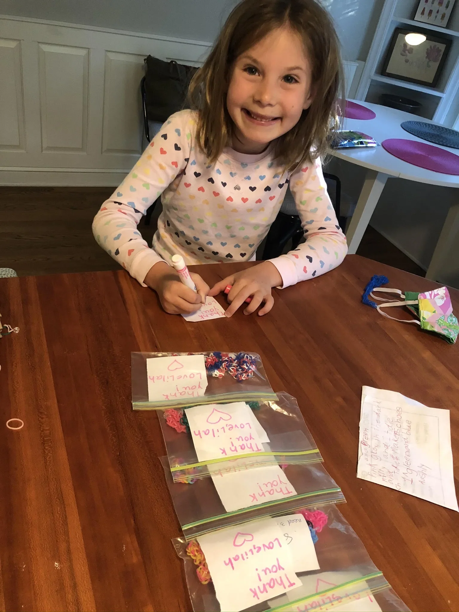 girl designing masks