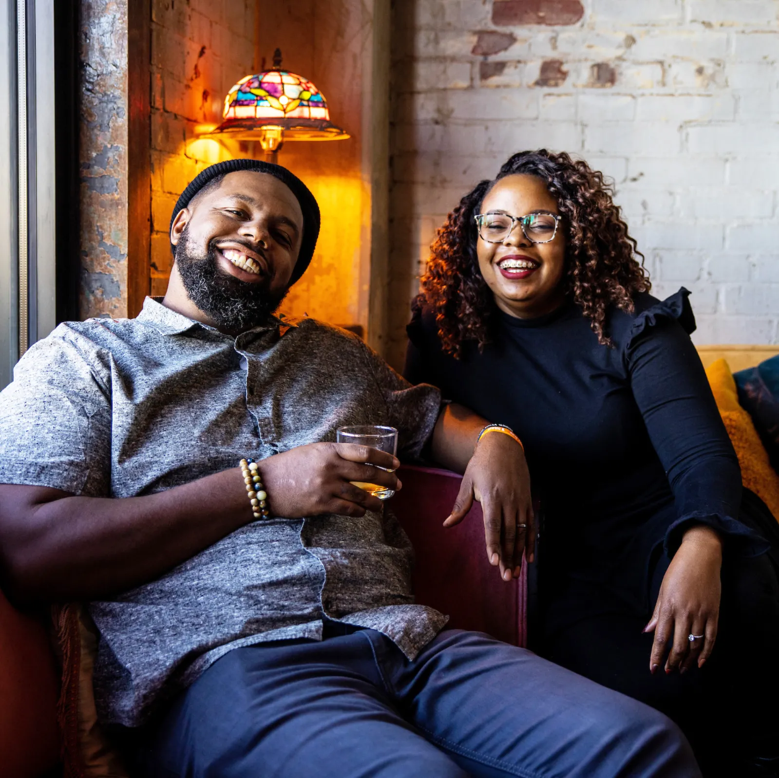 Greg and Subrina Collier sitting