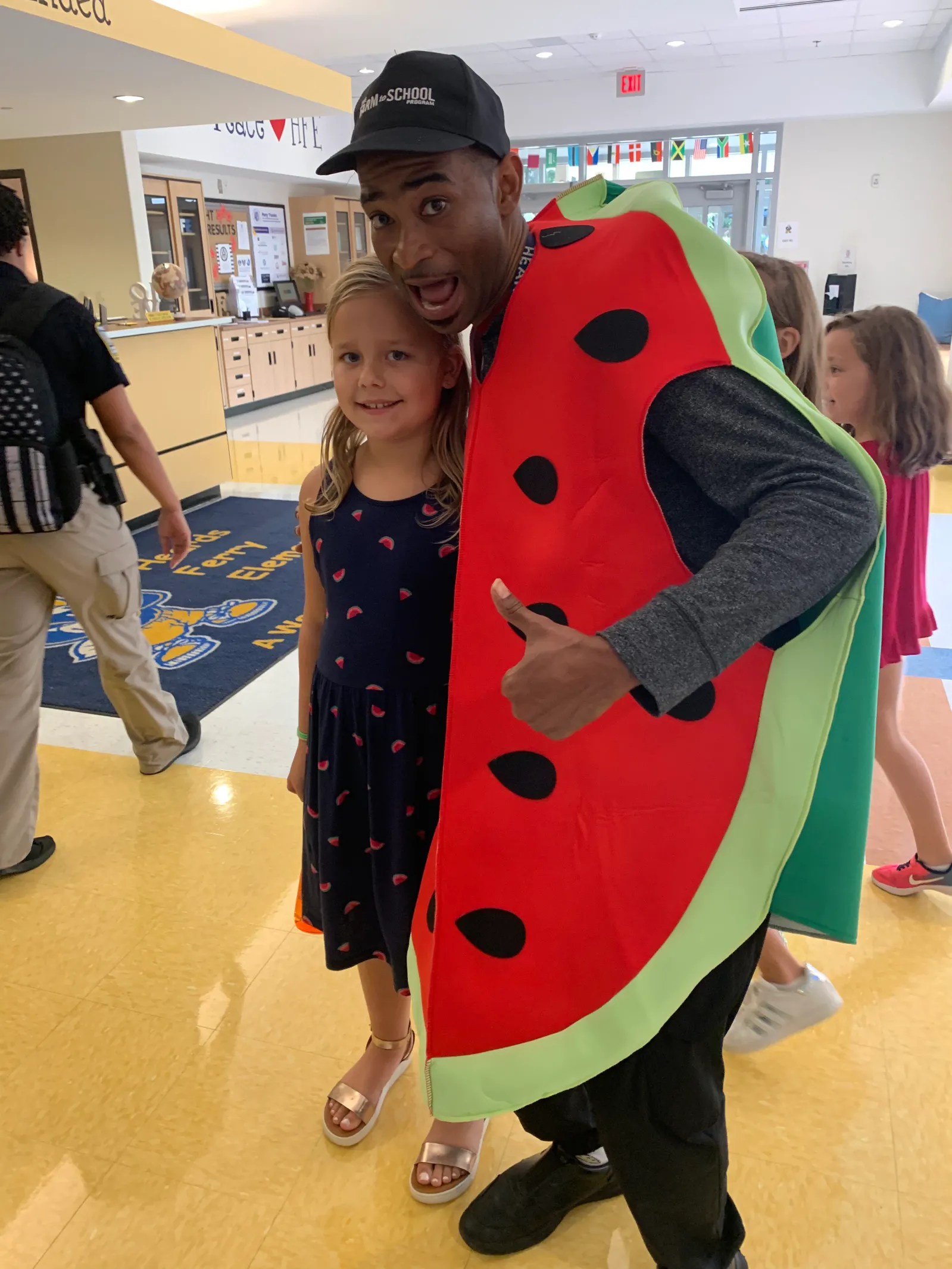 Chef Reggie dressed as a watermelon