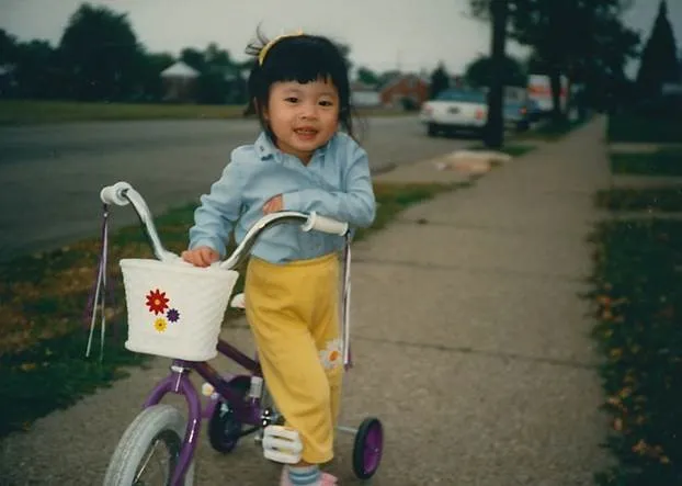 Little girl with bike, Chef