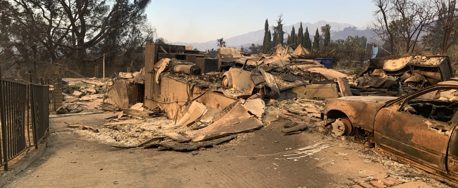 Aftermath of Eaton wildfire