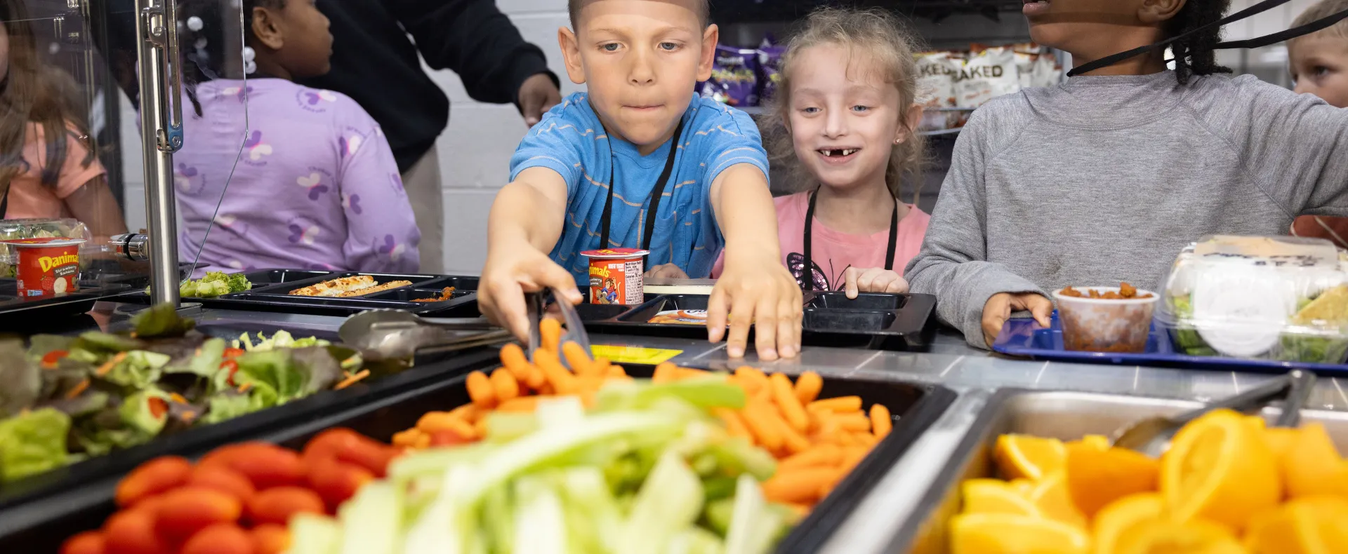 Kids in the cafeteria