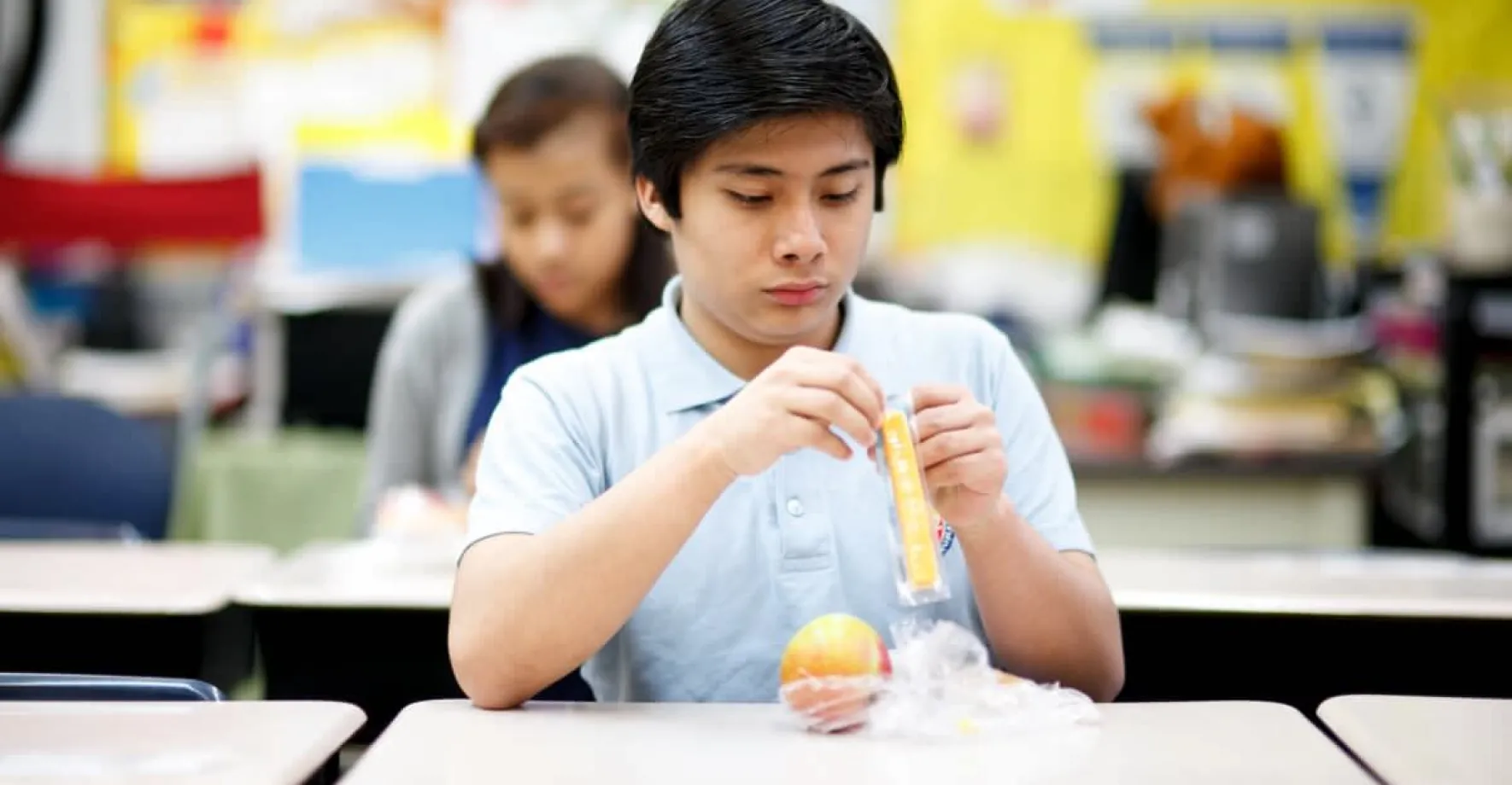 Teen Eating Lunch