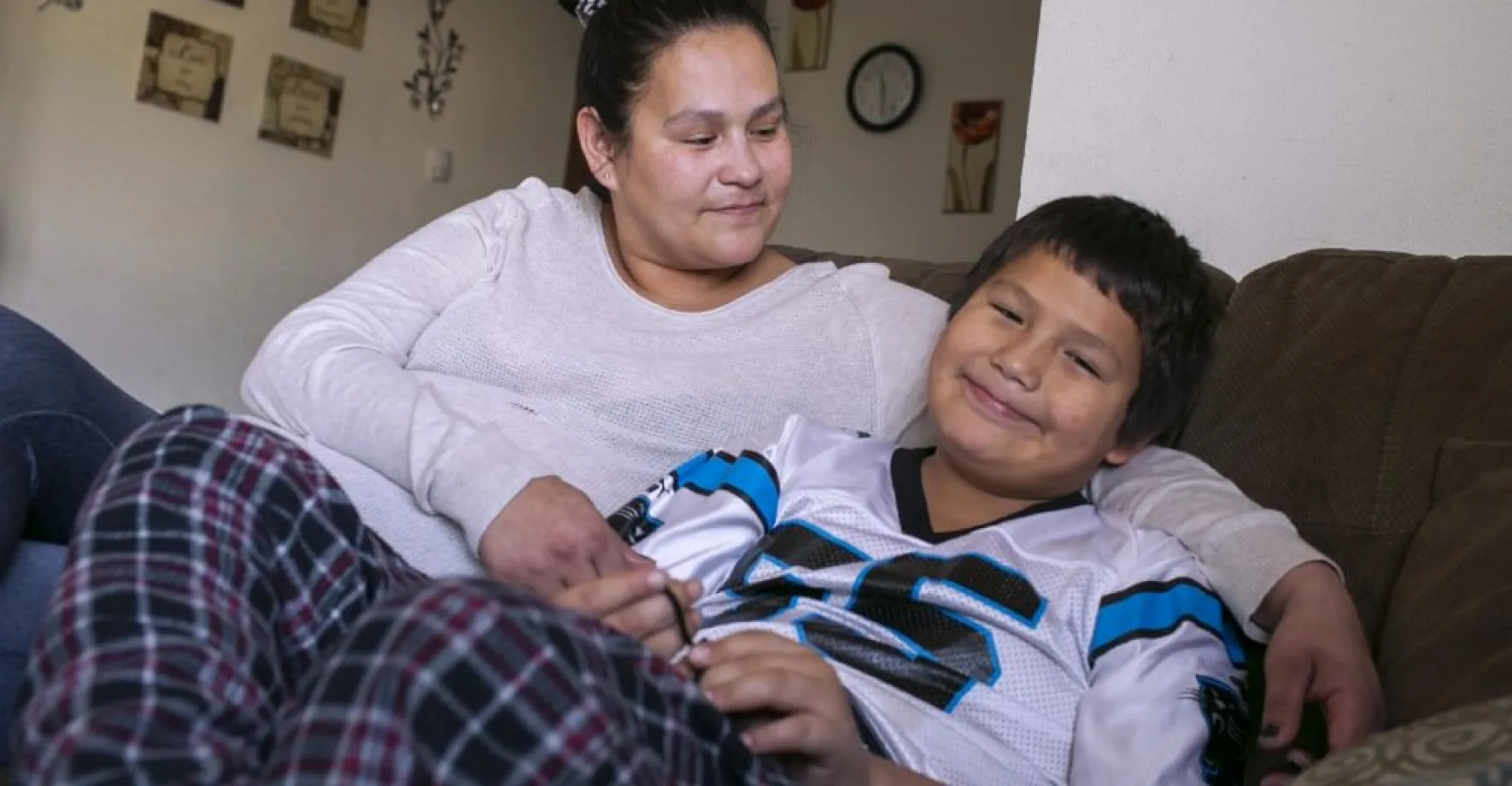 Winter and her Son in Montana