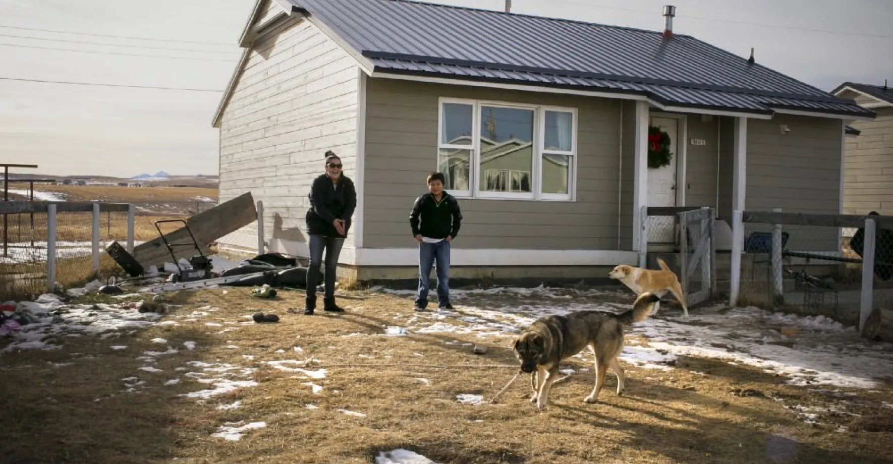 Winter and Her Son in Montana