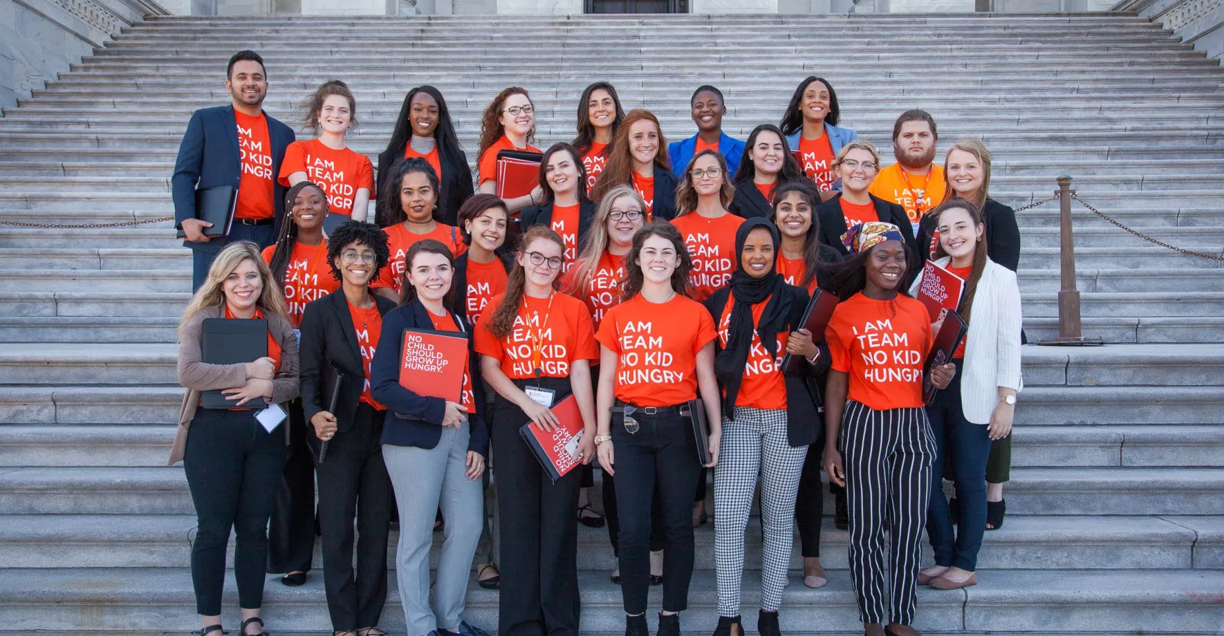 Summer 2019 No Kid Hungry Youth Ambassadors gathered on Capitol Hill.