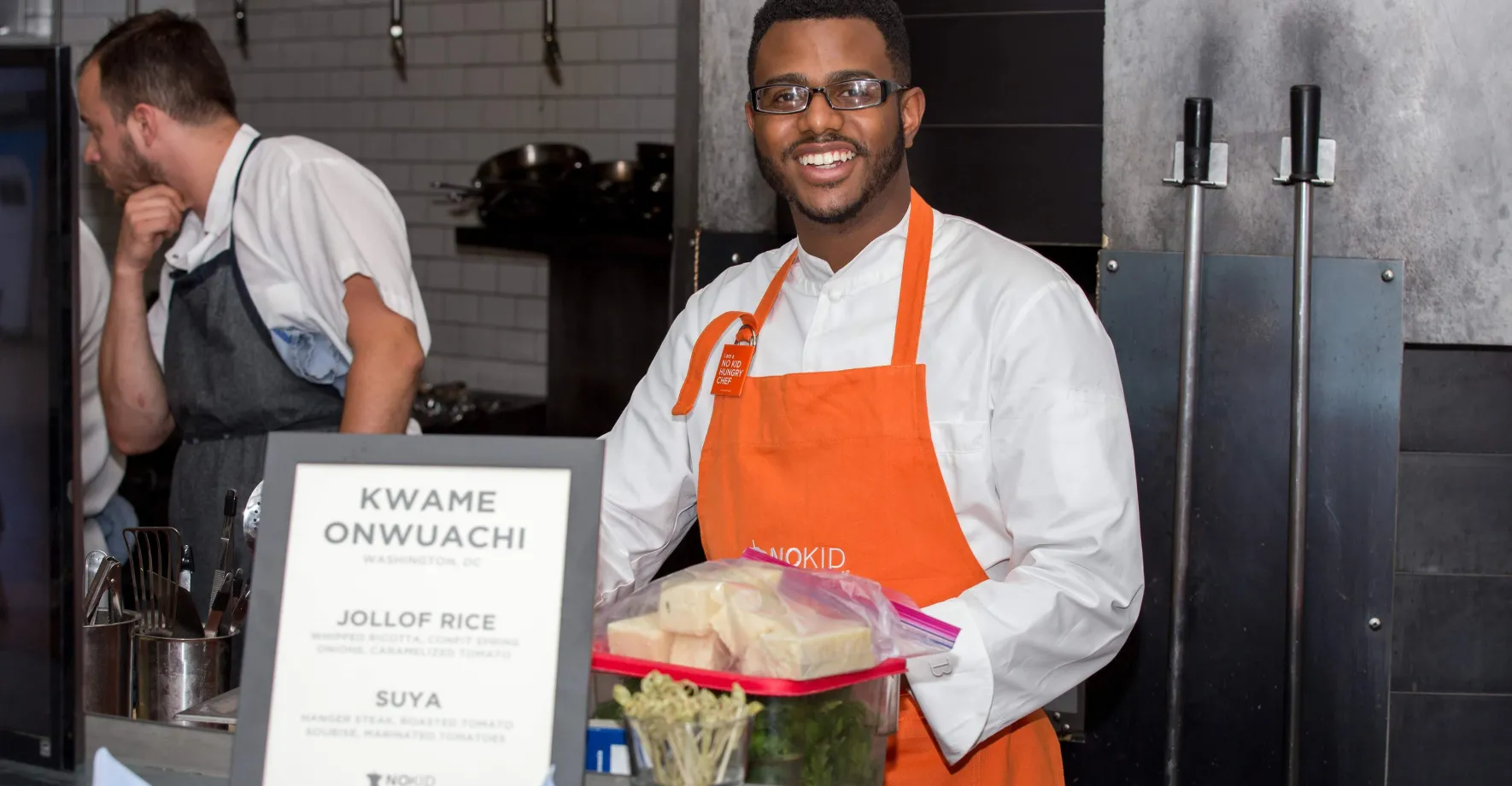 Kwame Onwuachi at our Seattle No Kid Hungry Dinner