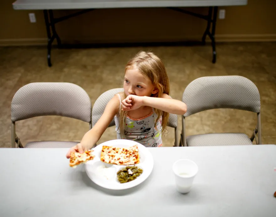 Heather Eating Lunch