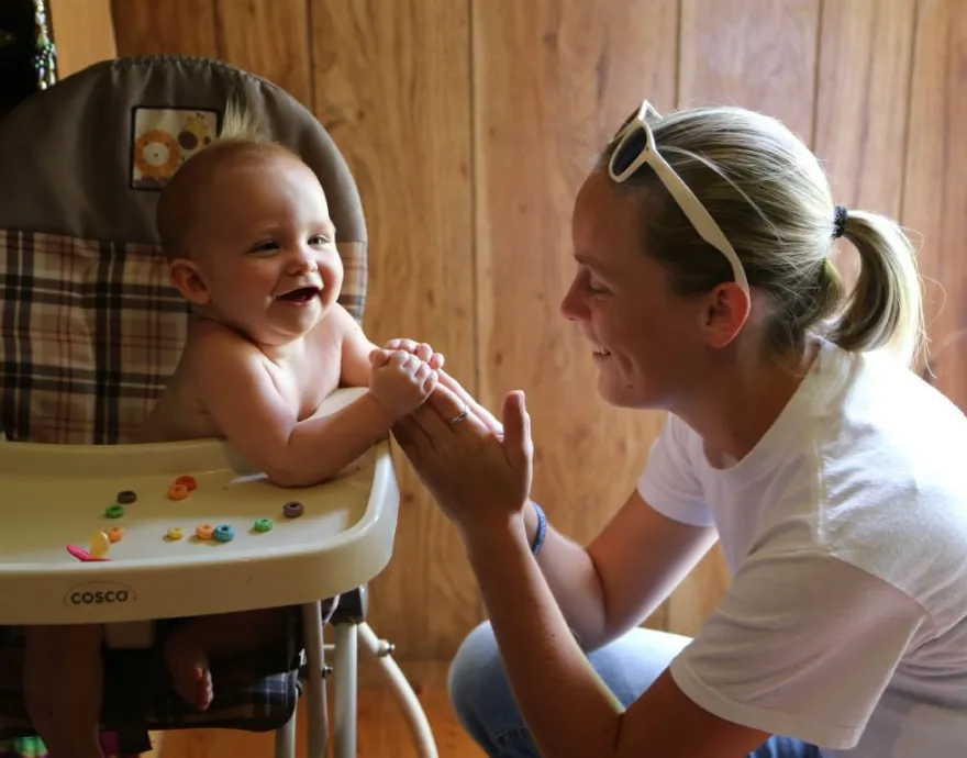 Woman with baby