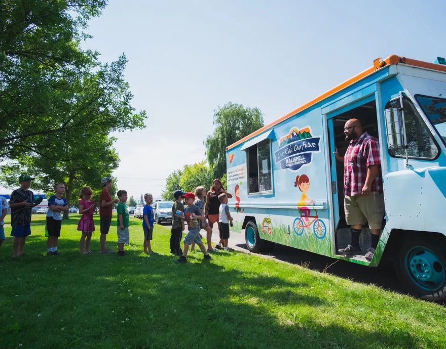 A summer meals truck in Kalispell, Montana