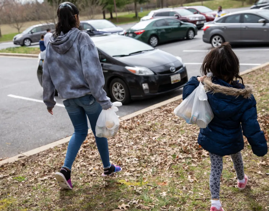 kids getting meals in Maryland during the coronavirus