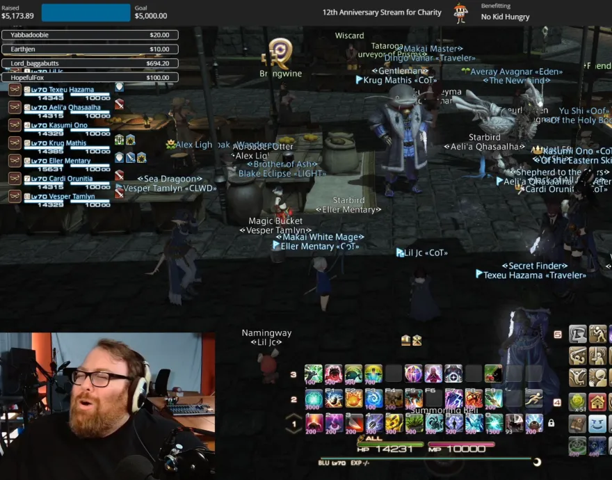 Screenshot of streamer