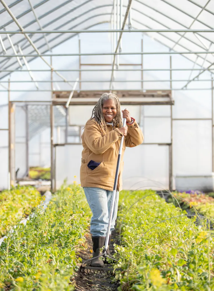 Karen Washington on farm