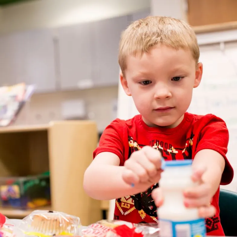 Child with milk