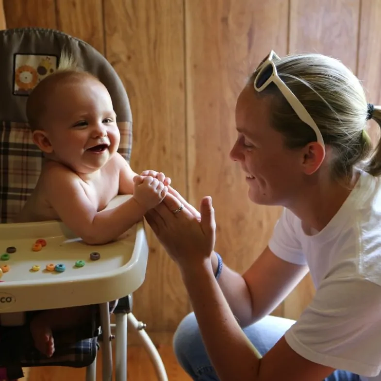 Woman with baby
