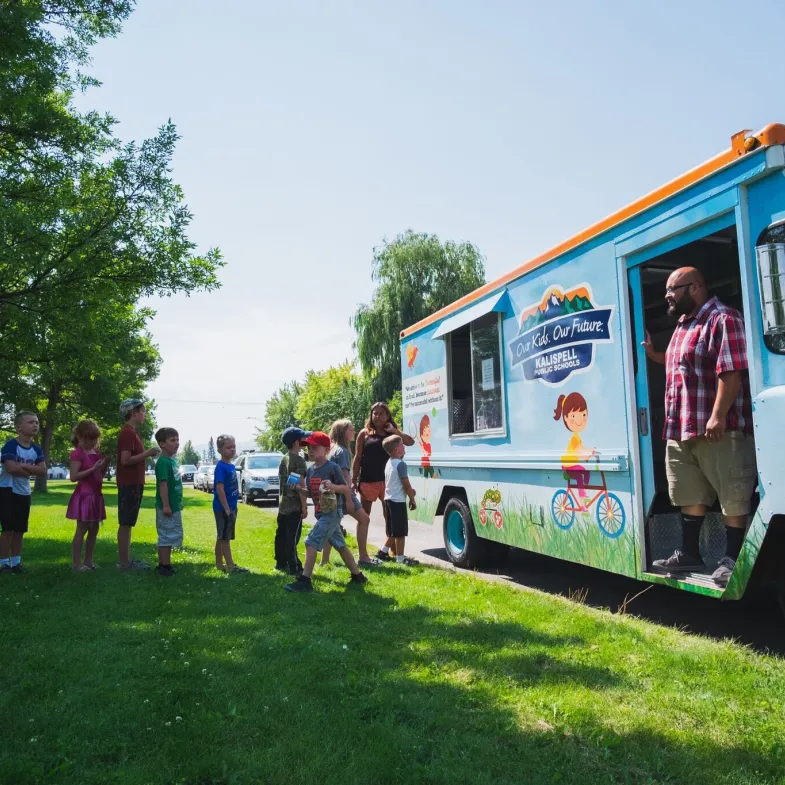 A summer meals truck in Kalispell, Montana