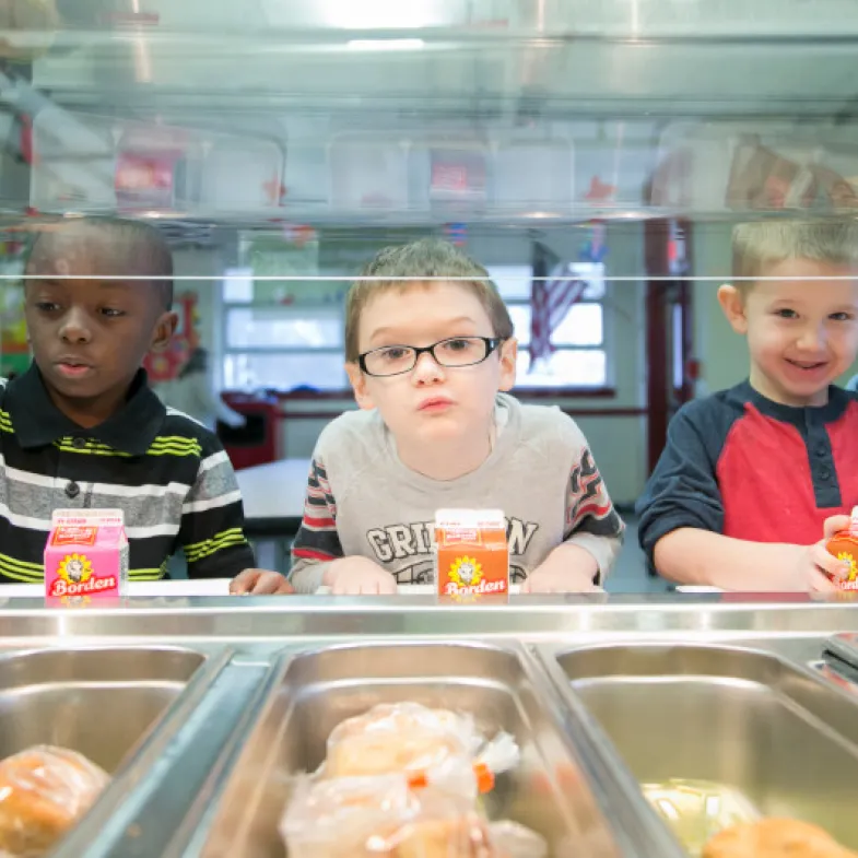 Virginia School Kids in Cafeteria