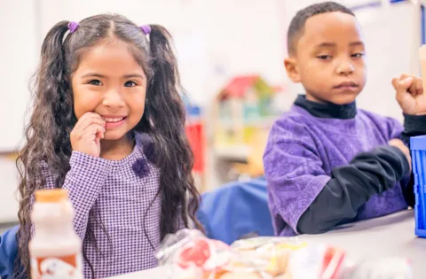 Children Eating Lunch