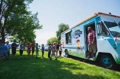 A summer meals truck in Kalispell, Montana