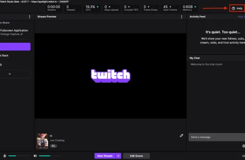 Image of Twitch Studio User Interface