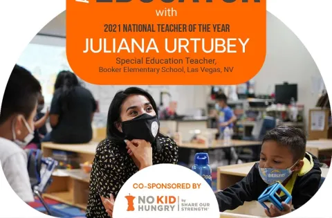Banner of teacher of the year