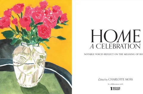1st page of book home a celebration