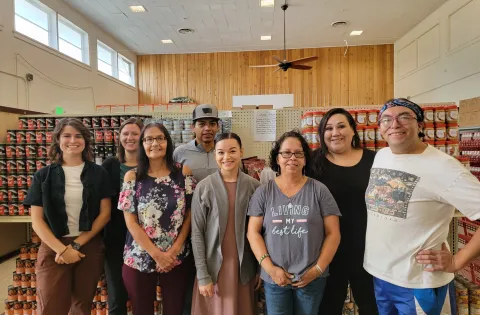 Group of adults from native tribe