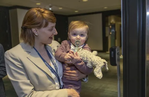 Mom with baby daughter