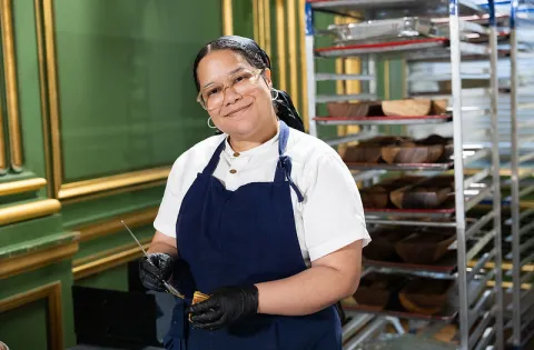 Chef Paola Velez in her restaurant