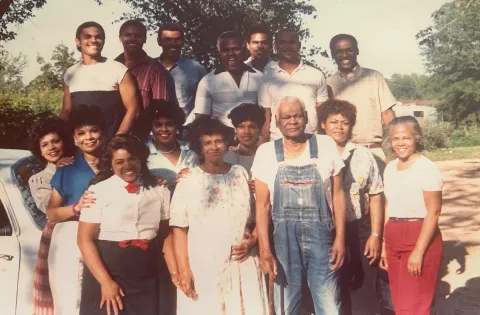 Photo of Briana's family reunion on their farm in Rougemont, NC