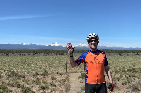 Mark Maynard, white man in cycling gear